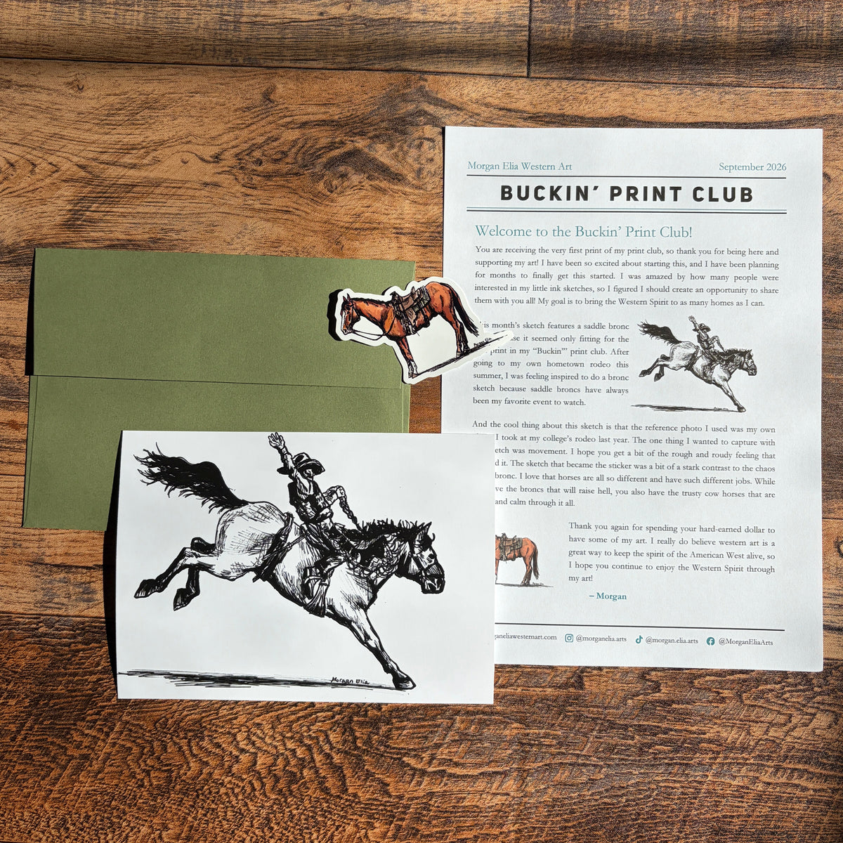Buckin' Print Club Monthly Subscription