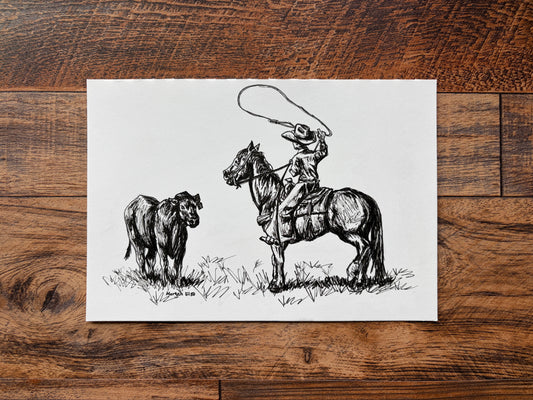 "Cowpoke" Original Sketch