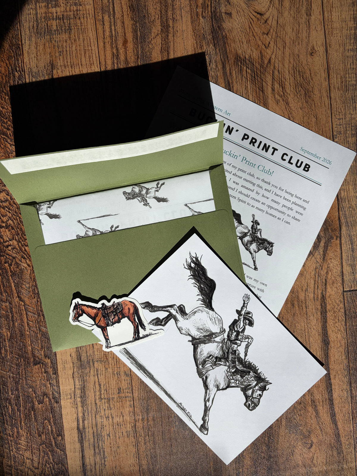 Buckin' Print Club Monthly Subscription