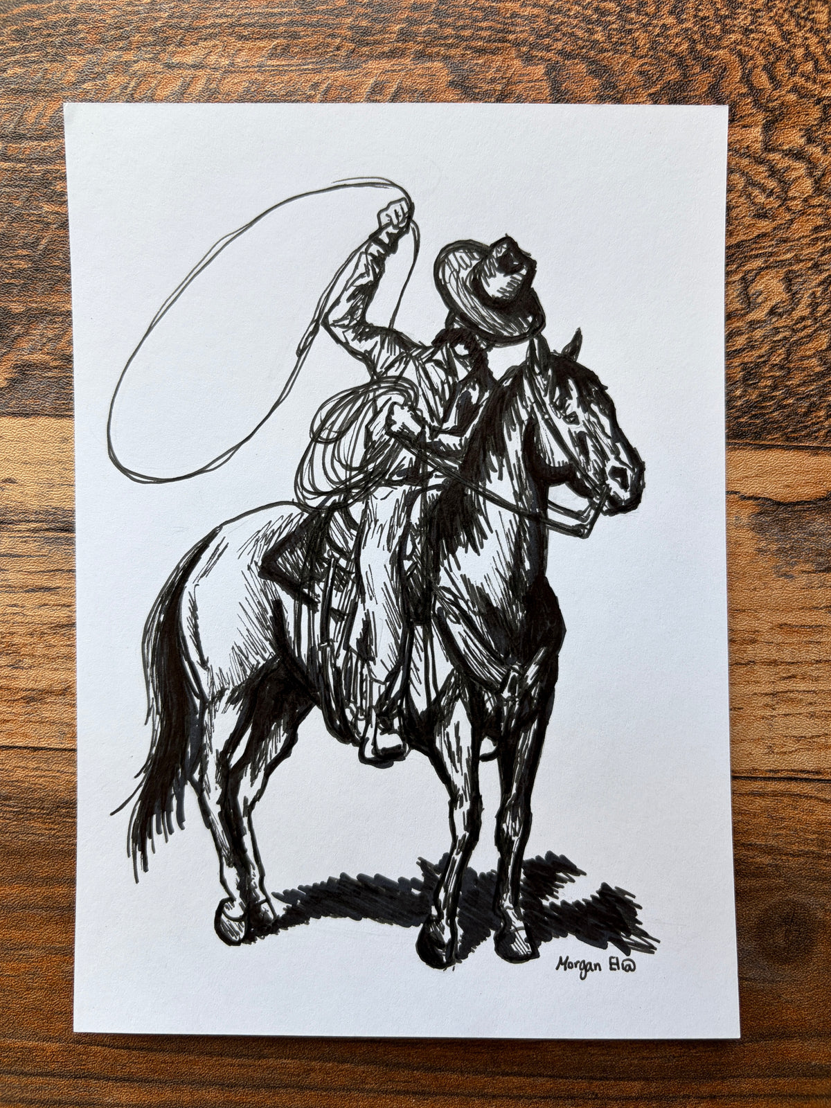 "Along the Dusty Trail" Original Sketch