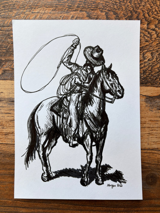 "Along the Dusty Trail" Original Sketch